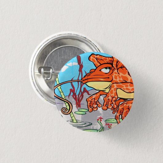 Fliegen-Frosch Button (Vorne & Hinten)