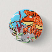 Fliegen-Frosch Button (Vorderseite)