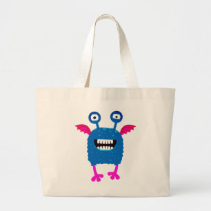 FLIEGEN GLÜCKLICH MONSTER INDIVIDUELLE NAME Tote B Jumbo Stoffbeutel