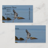 Fliegen-Graureiher Visitenkarte (Vorne/Hinten)