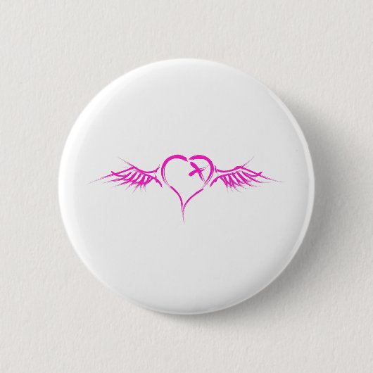 Fliegen-Herz Button (Vorderseite)