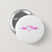 Fliegen-Herz Button (Vorne & Hinten)