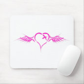 Fliegen-Herz - Emo alternativer Schmutz-Rock-Punk Mousepad (Mit Mouse)