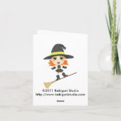 Fliegen-Hexe Karte (Rückseite)