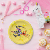 Fliegen-Hexe Pappteller (Party)