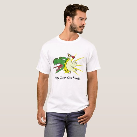 Fliegen-Huhn-Knall-Angriff! T-Shirt (Vorne ganz)