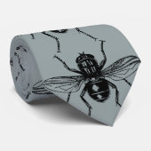 Fliegen-Illustrations-Entomologie-Unterwassergrau Krawatte (Gerollt)