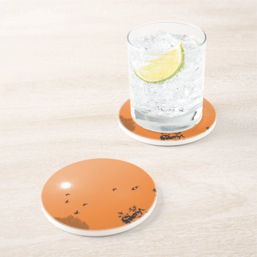 Fliegen im Morgengrauen Untersetzer (Seite)