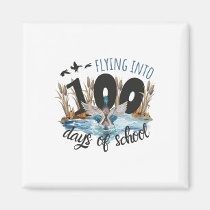 Fliegen in 100 Tage Schulente Jagd 100. Magnet