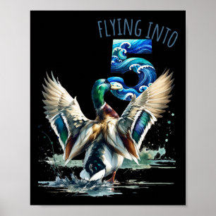 Fliegen in 5 Enten Jagd 5. Geburtstag Party 5 Ye Poster