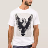 Fliegen in den Himmel - Weißer T - Shirt mit Adler (Vorderseite)