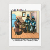 Fliegen in der Suppe Postkarte (Vorderseite)