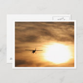 Fliegen in die Sonne Postkarte (Vorne/Hinten)