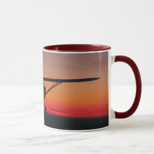 Fliegen in die Sonnenuntergang-Tasse Tasse