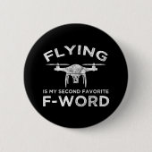 Fliegen ist mein zweitliebstes F-Word Button (Vorderseite)