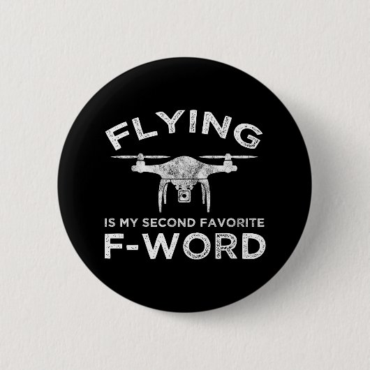 Fliegen ist mein zweitliebstes F-Word Button (Vorderseite)