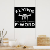 Fliegen ist mein zweitliebstes F-Word Poster (Küche)