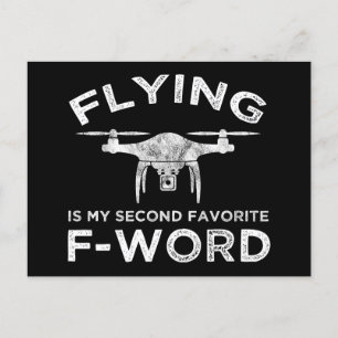 Fliegen ist mein zweitliebstes F-Word Postkarte