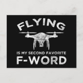 Fliegen ist mein zweitliebstes F-Word Postkarte (Vorderseite)
