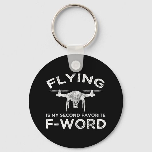 Fliegen ist mein zweitliebstes F-Word Schlüsselanhänger (Vorderseite)
