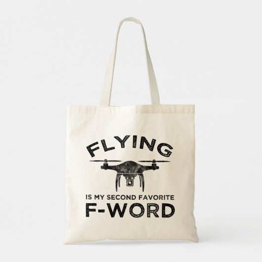 Fliegen ist mein zweitliebstes F-Word Tragetasche (Rückseite)