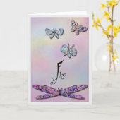 Fliegen Karte (Gelbe Blume)