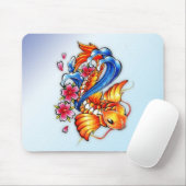 Fliegen Koi Fisch-Mausunterlage Mousepad (Mit Mouse)