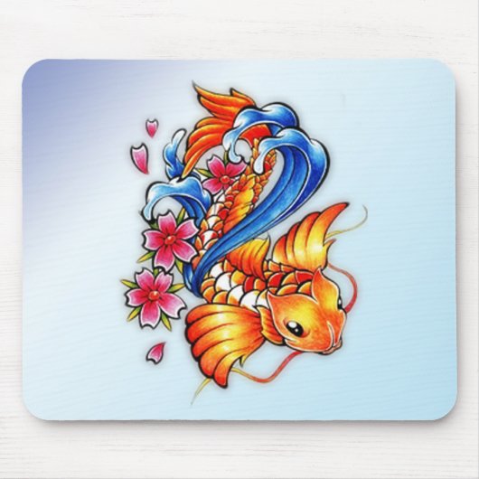 Fliegen Koi Fisch-Mausunterlage Mousepad (Vorne)