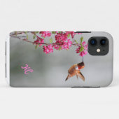 Fliegen-Kolibri und Blumen Case-Mate iPhone Hülle (Rückseite (Horizontal))