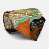 FLIEGEN-KRÄNE MIT FRÜHLINGS-BLUMEN japanischem Krawatte (Gerollt)