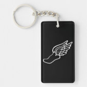 Fliegen-Laufschuh Schlüsselanhänger (Vorderseite)