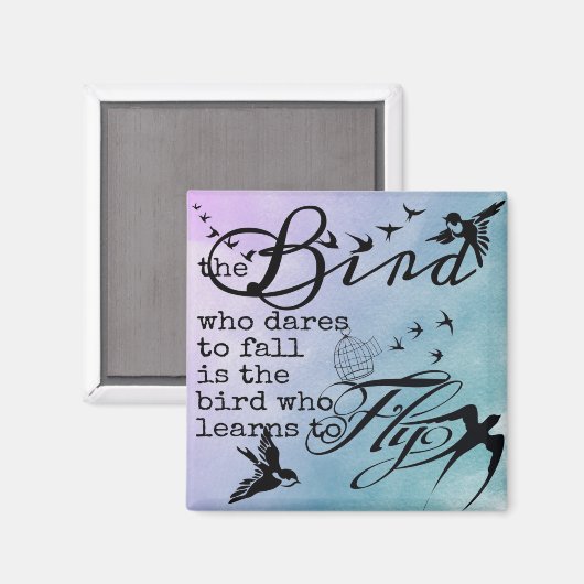 Fliegen lernen magnet (Vorderseite/Rückseite)