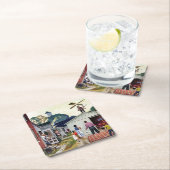 Fliegen lernen rechteckiger pappuntersetzer (Vor Ort)