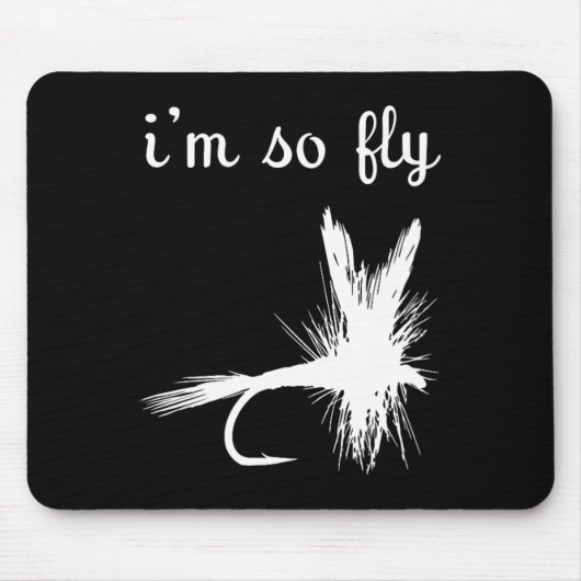 Fliegen Lustig Fischen Mousepad (Vorne)