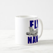Fliegen-Marine-Tasse Kaffeetasse (VorderseiteRechts)