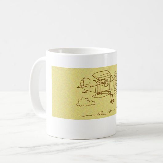 Fliegen-Maschinen-Tasse Kaffeetasse (Vorderseite Links)