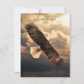 Fliegen mit Adlern Feiertagskarte (Vorderseite)