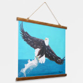 Fliegen mit Adlern oder schwimmen mit Fischen Wandteppich Mit Holzrahmen (Gewinkelt)