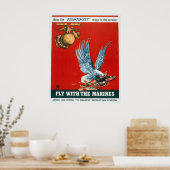 Fliegen mit den Marinen Poster (Küche)