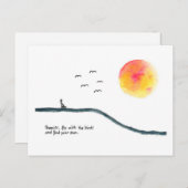 Fliegen mit den Vögeln Postkarte (Vorne/Hinten)