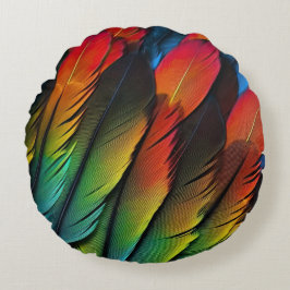 Fliegen mit Farbe Rundes Kissen