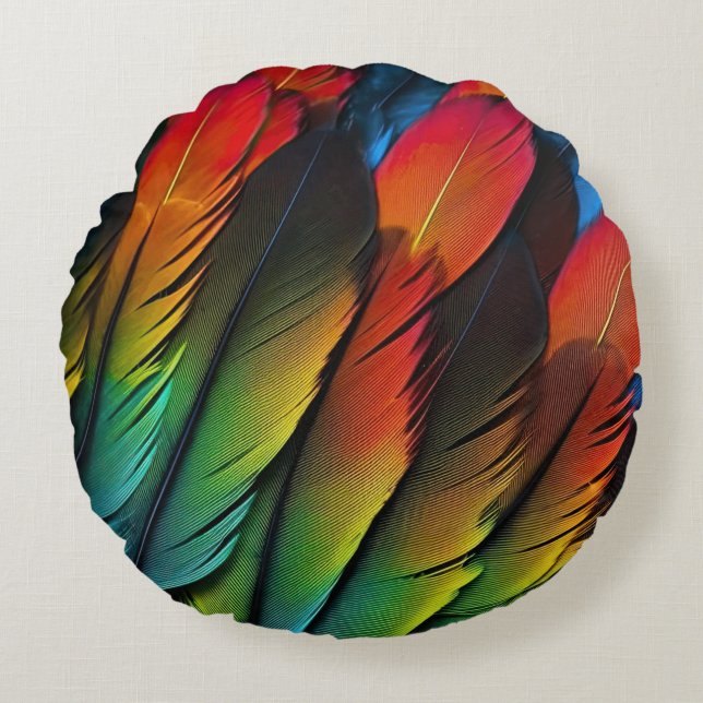 Fliegen mit Farbe Rundes Kissen (Vorderseite)