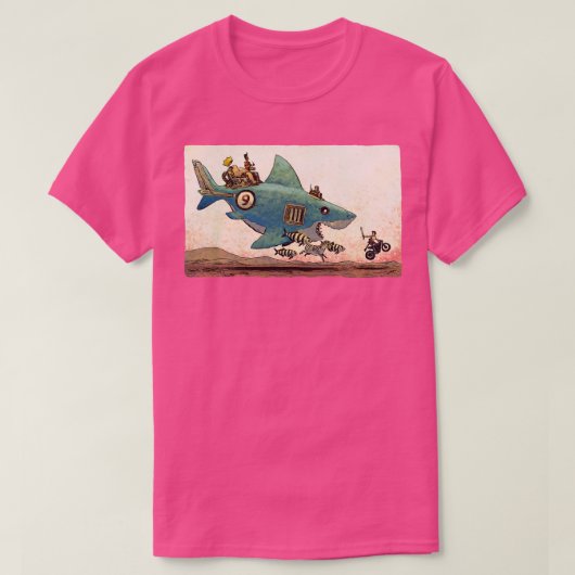 Fliegen mit Haien T-Shirt (Design vorne)