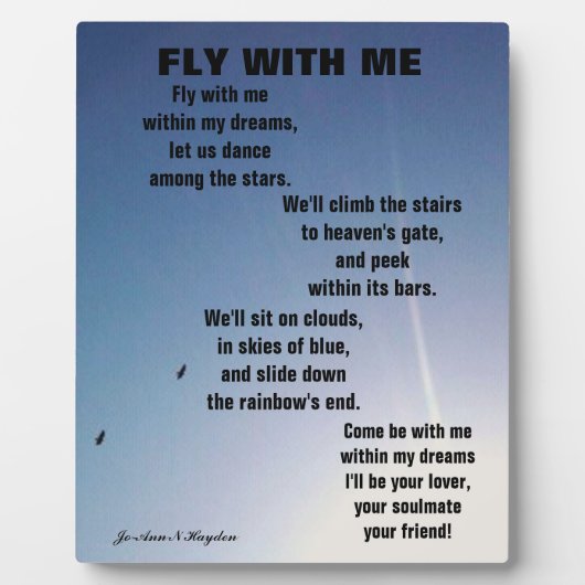 FLIEGEN MIT MIR FOTOPLATTE (Vorderseite)