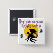 Fliegen Monkeys Knopf Button (Vorne & Hinten)
