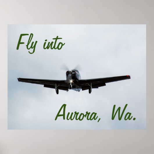 Fliegen nach Aurora, Washington Poster (Vorne)
