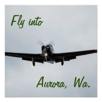 Fliegen nach Aurora, Washington Poster