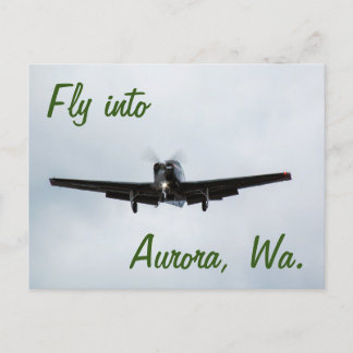 Fliegen nach Aurora, Washington Postkarte