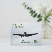 Fliegen nach Aurora, Washington Postkarte (Stehend Vorderseite)