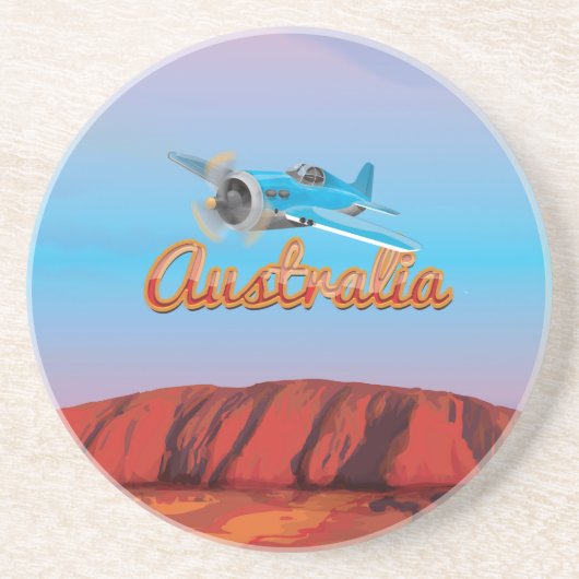 Fliegen nach Australien Getränkeuntersetzer (Vorne)